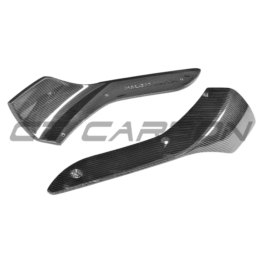 BMW M2 M2C F87 carbon fibre splitter V1 by CT Carbon, showing the sleek aerodynamic design on the front of the vehicle.
