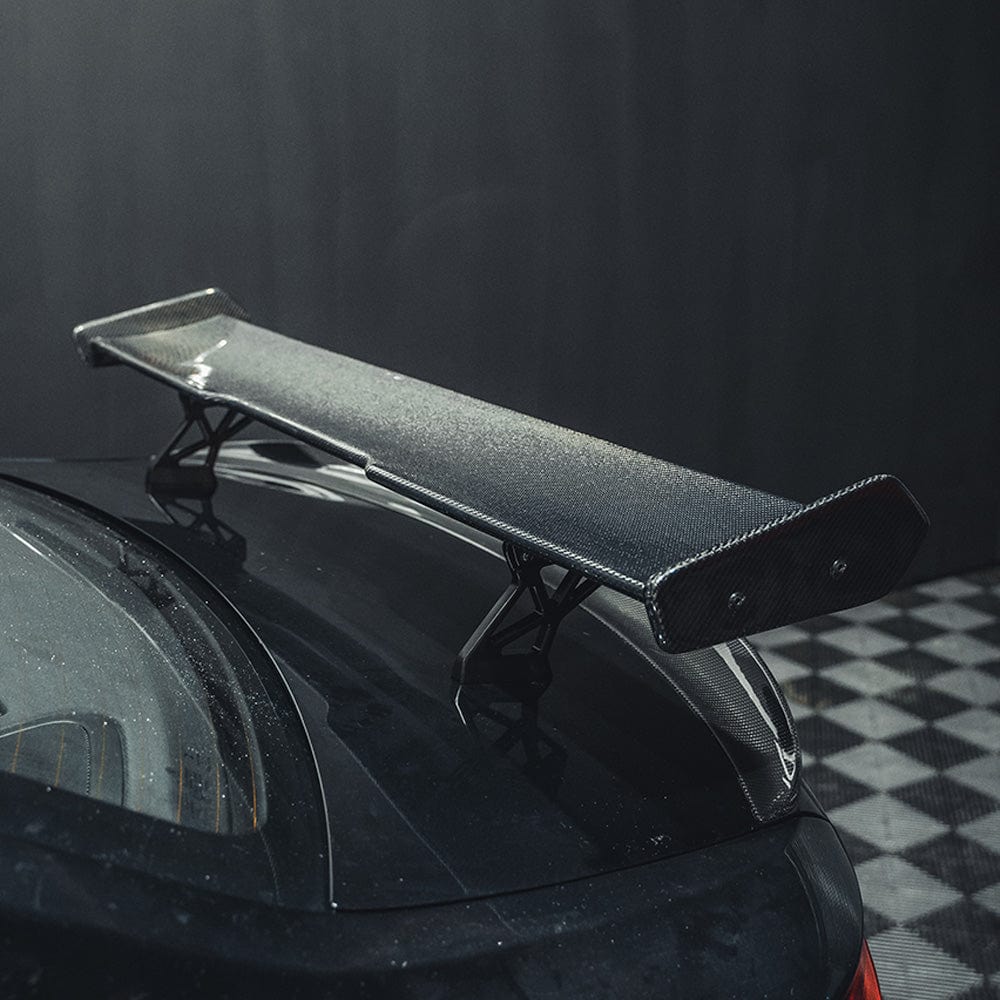 BMW M2 M3 M4 F80 F82 F87 CT Carbon fiber spoiler in GTS style, showcasing sleek, lightweight design and high-performance finish.