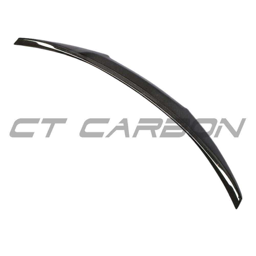 BMW F30 3 Series carbon fibre kit by CT Carbon, featuring a V2 style spoiler and sleek carbon fibre accents.