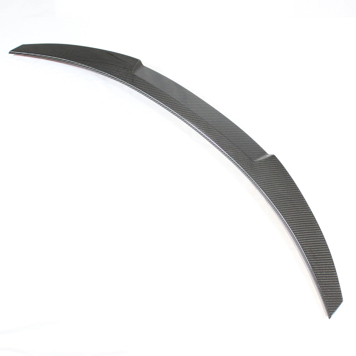BMW M3 G80 G20 carbon fibre spoiler by CT Carbon, V8 style, showcasing sleek aerodynamic design on the car's rear.