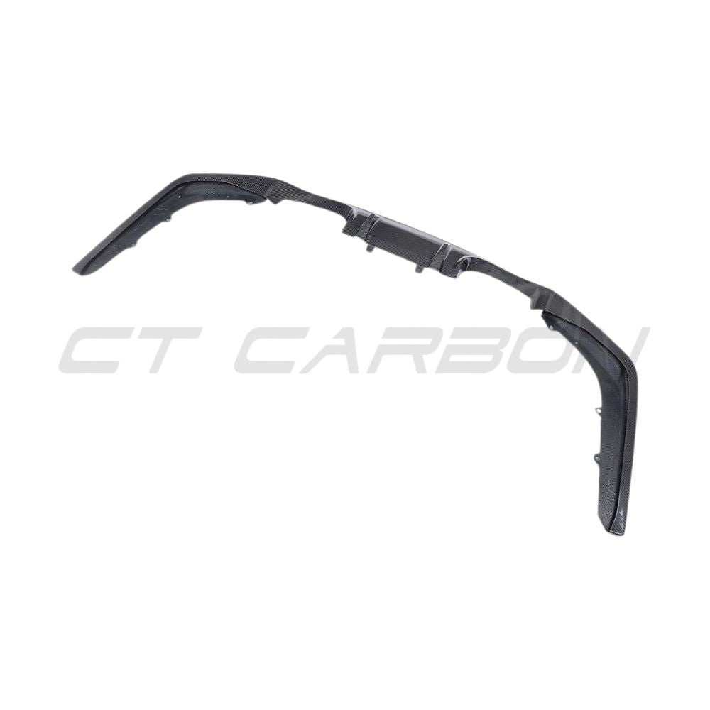 BMW M3 M4 F80 F82 F83 carbon fiber diffuser by CT Carbon, showcasing a sleek 3D-style design for sporty aerodynamic enhancement.