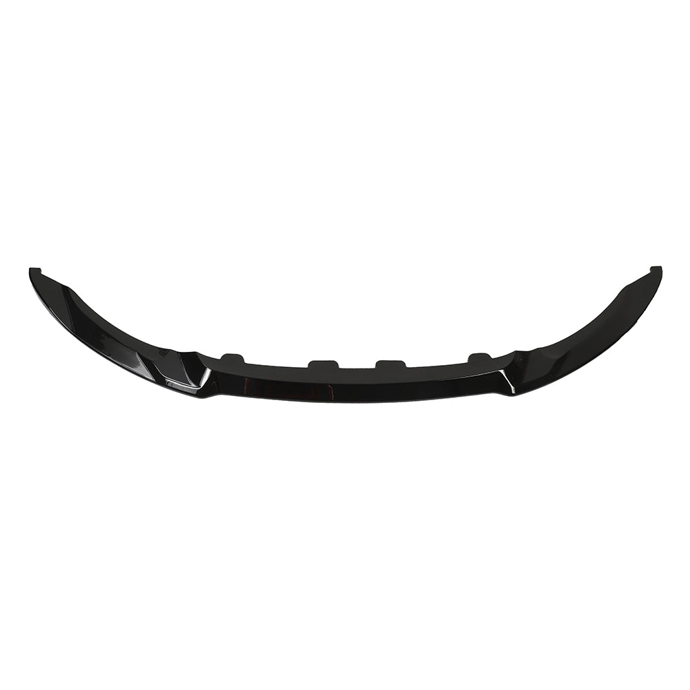 BMW M3 M4 F80 F82 F83 GLOSS BLACK Splitter by CT Carbon, V2, designed for sporty aerodynamic enhancement.