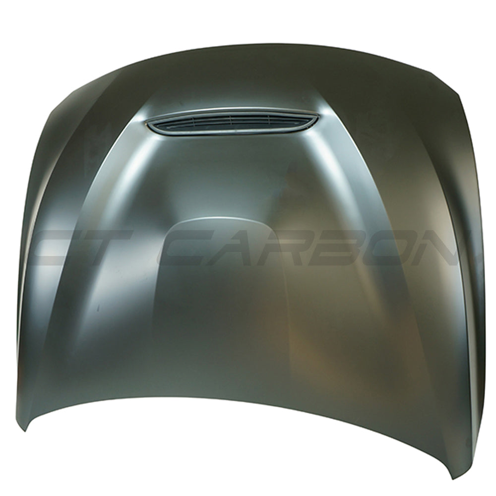 BMW M3 M4 F80 F82 F83 aluminium bonnet by CT Carbon, GTS style, showcasing the lightweight, high-performance car hood.