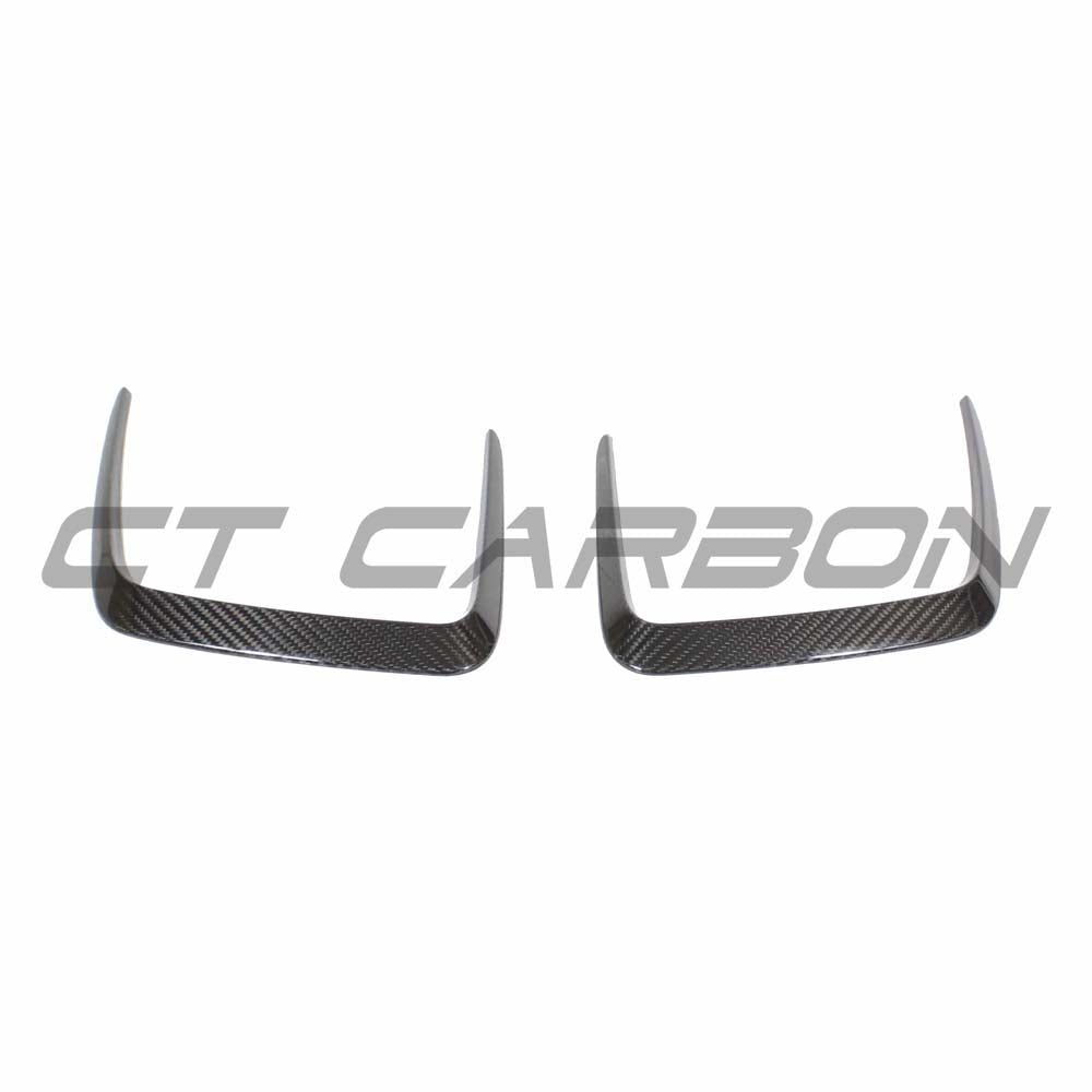 BMW M3 M4 G80 G82 carbon fibre bonnet hood trims by CT Carbon, showing close-up of sleek, lightweight car accessory details.