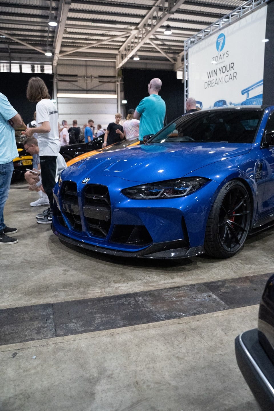 BMW M3 M4 G80 G81 G82 G83 CT Carbon fiber front end pack, showcasing sleek carbon fiber components for enhanced sporty appearance.
