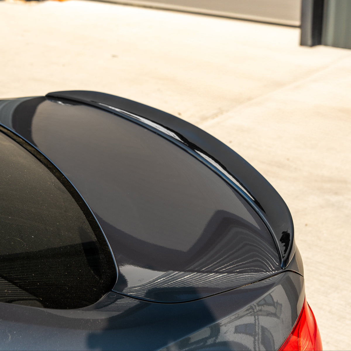 BMW 3 Series F30 GLOSS BLACK spoiler by CT Carbon, sleek aerodynamic rear spoiler for enhanced sporty look.