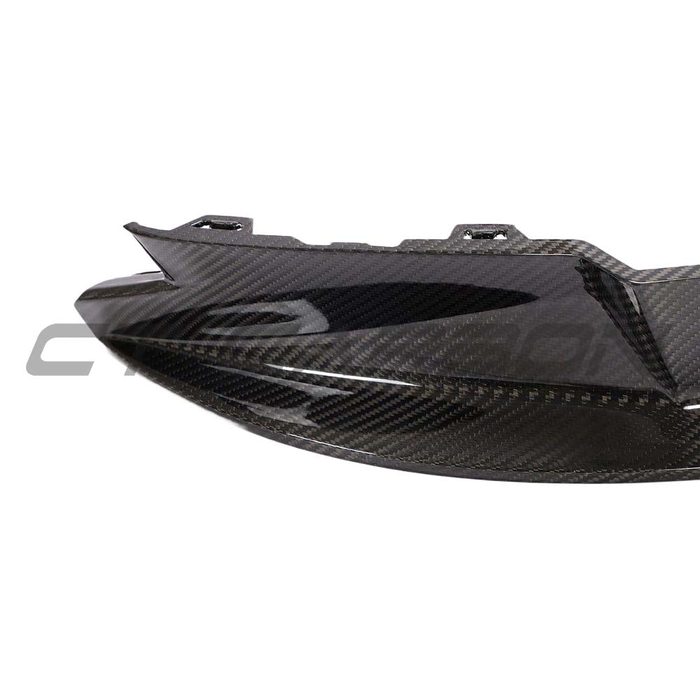 BMW M4 G82 G83 carbon fibre diffuser by CT Design, showcasing sleek black carbon fiber with detailed aerodynamic design.
