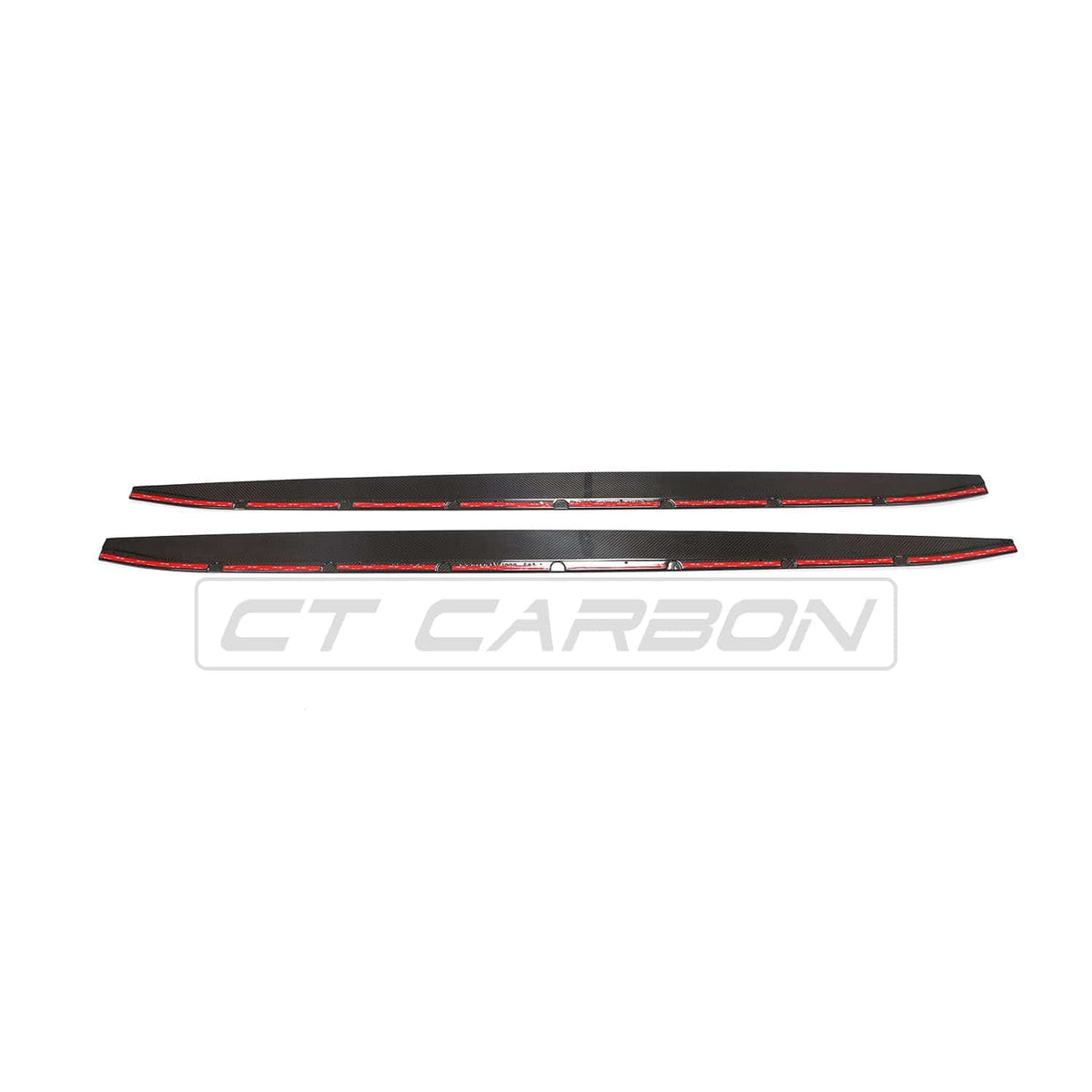 BMW M4 G82 G83 carbon fibre side skirt extensions by CT Design, showcasing sleek, lightweight racing-style side skirts.