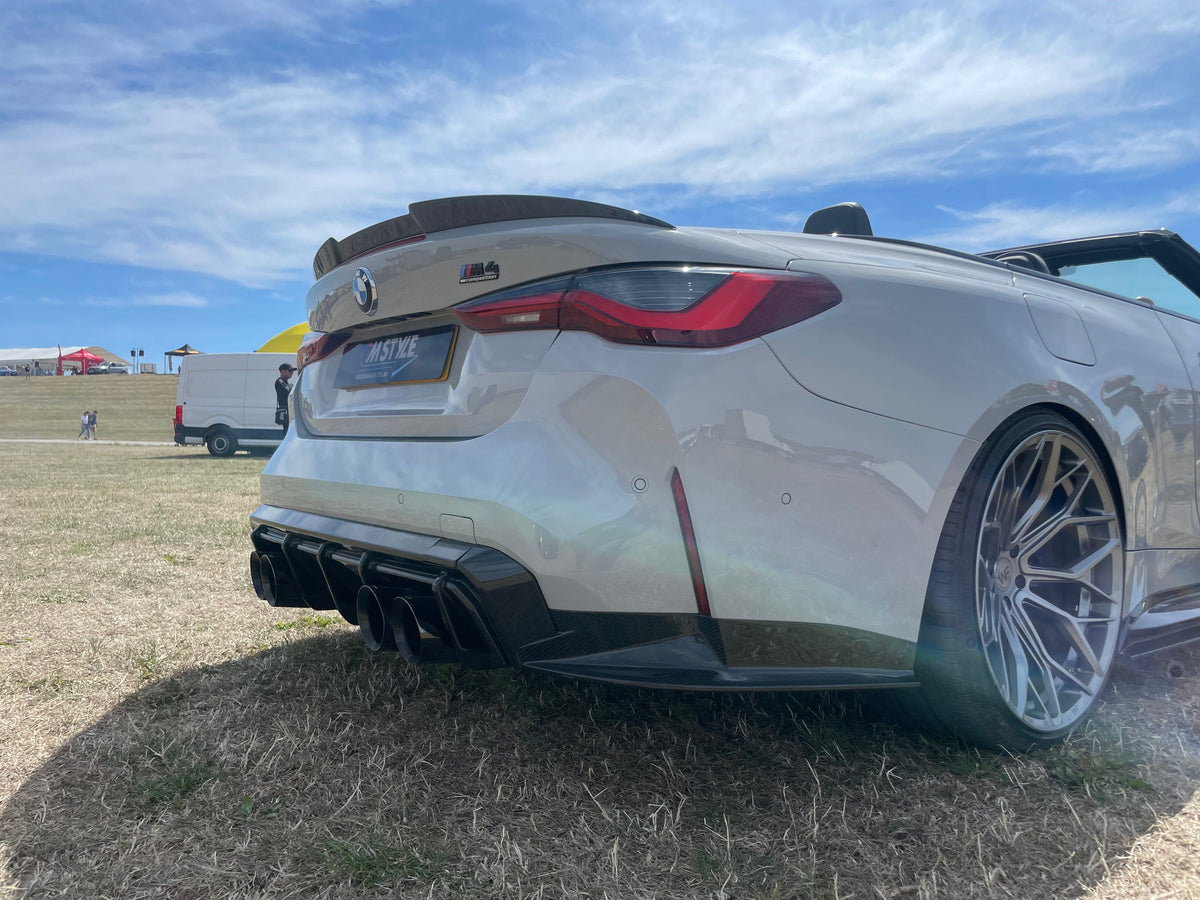 BMW M4 G83 full carbon fibre kit by CT Carbon, showing sleek, lightweight carbon fibre components on the car.