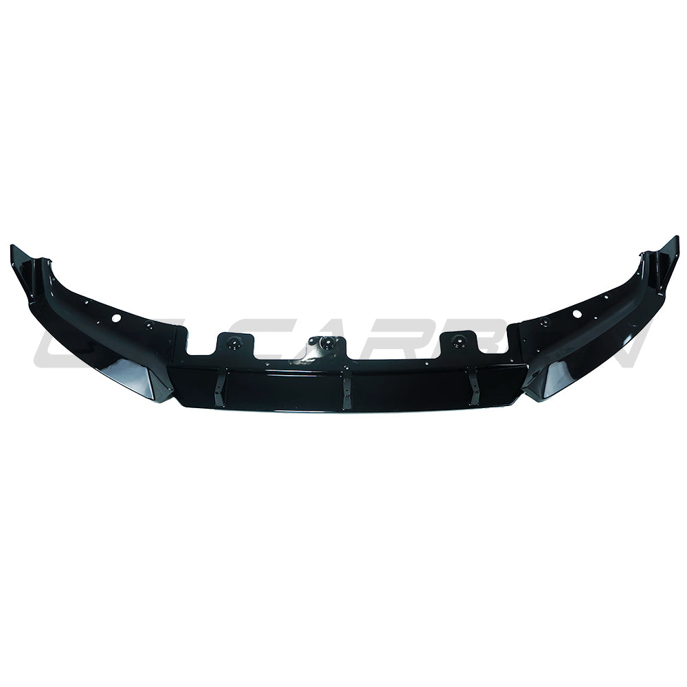 BMW U11 X1 2023 CT Carbon gloss black splitter V1, showing the sleek aerodynamic front splitter on the vehicle.