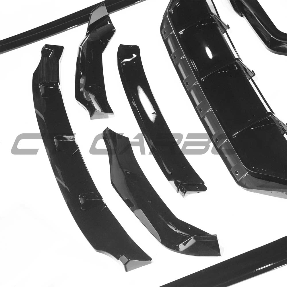 BMW F15 X5 2014-2018 full gloss black kit by CT Carbon, showing the complete exterior enhancement parts.