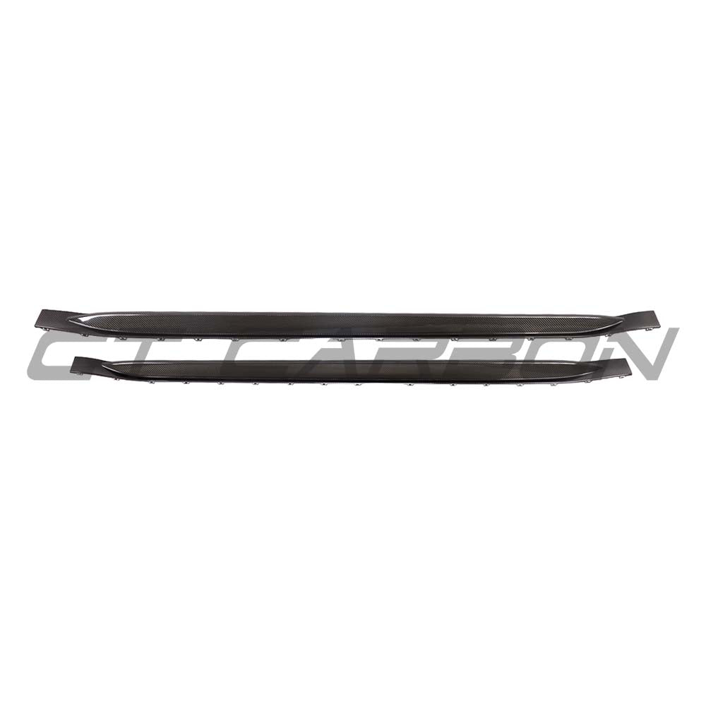 BMW G80 M3 full carbon fiber kit by CT Carbon, featuring side skirts and aerodynamic components.