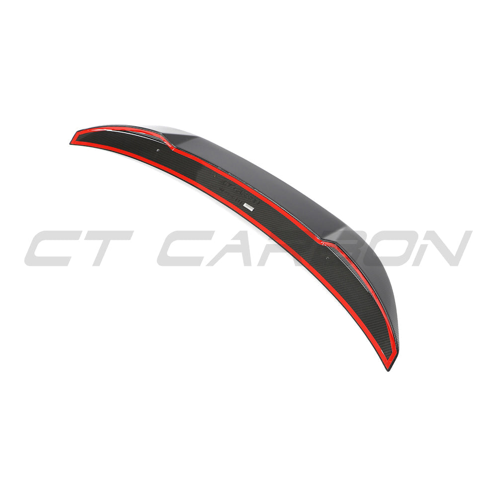 BMW G80 M3 CT Design full carbon fibre kit, showing detailed close-up of carbon fibre weave on various parts.