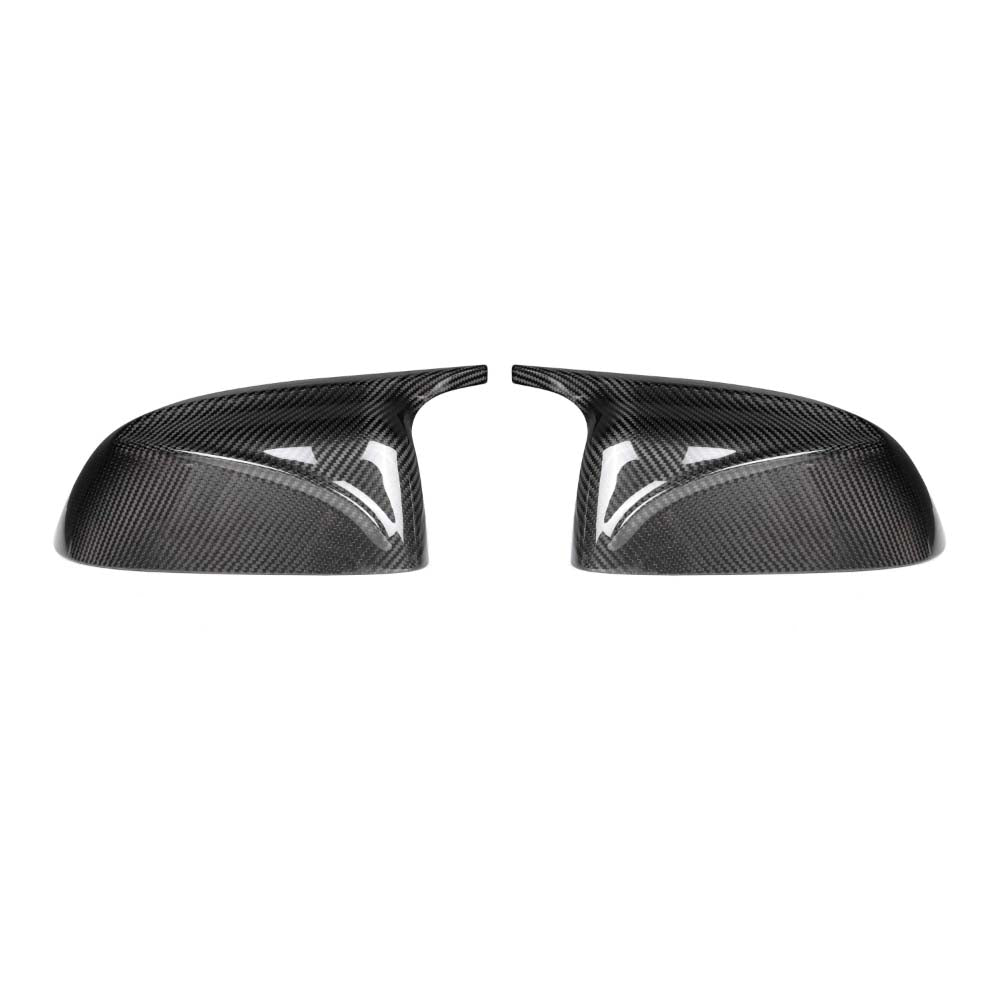 BMW G01 G02 G05 G06 G07 G08 X3 X4 X5 X6 X7 carbon fiber mirrors by CT Carbon, showing sleek, aerodynamic mirror housings.