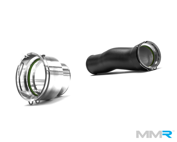 MMX Performance turbo side chargepipe for BMW N55 engines, compatible with M135i, M235i, 335i, 435i, and M2 models.