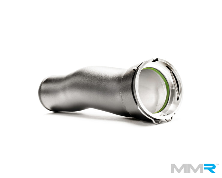 MMX Performance turbo side chargepipe for BMW N55 engines, suited for M135i, M235i, 335i, 435i, and M2 models.