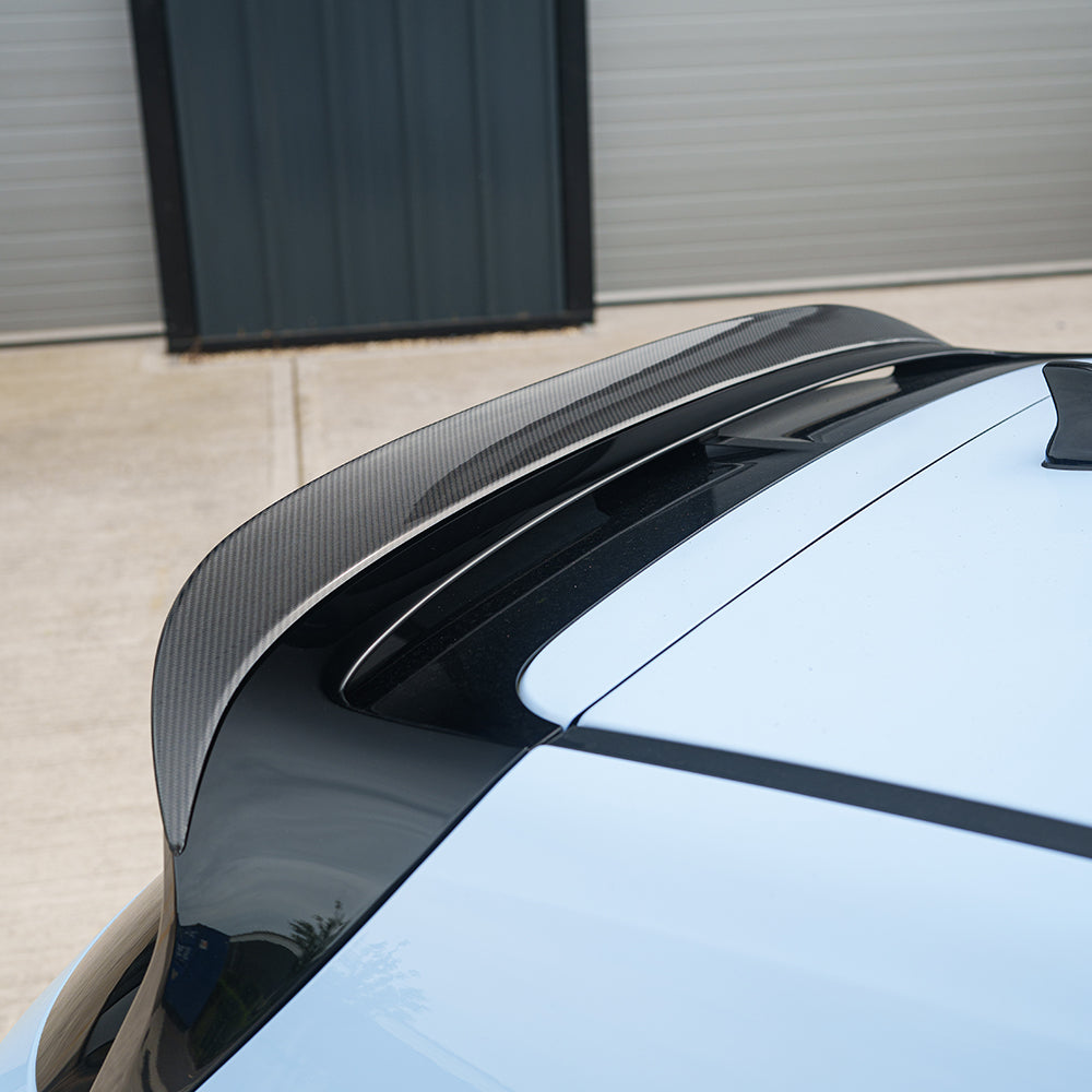 Hyundai i30N carbon fibre kit by CT Carbon, featuring sleek, lightweight components for facelift model, shown on the car.