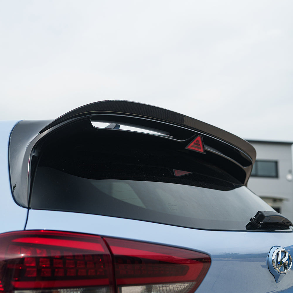 CT Carbon Hyundai i30N facelift carbon fibre kit, showcasing sleek, lightweight components for enhanced sporty appearance.