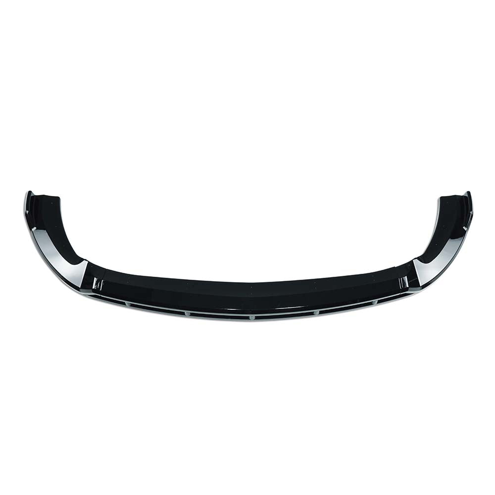 Gloss black CT Carbon splitter for Mercedes C-Class W118 (2019-2023), showing its sleek aerodynamic design and mounting details.