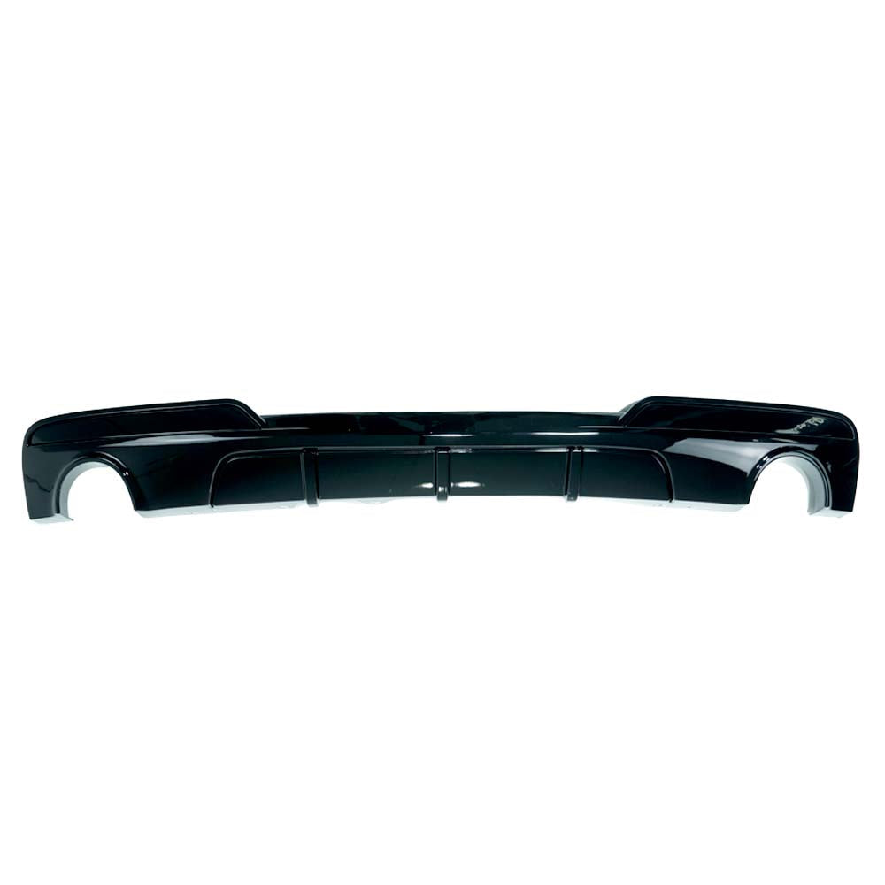 BMW 5 Series F10 CT Carbon gloss black dual exit diffuser, V1 style, with aerodynamic design and carbon fiber finish.