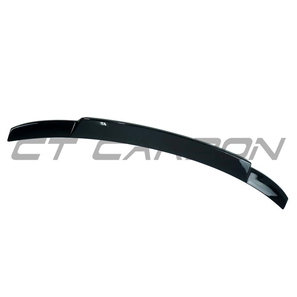 BMW F22 2 Series 2014-2020 CT Carbon gloss black spoiler mounted on the car's rear.