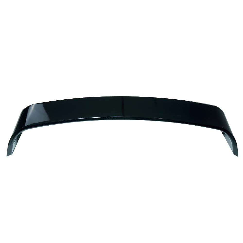 BMW G42 2 Series 2021+ gloss black trunk spoiler by CT Carbon, showing sleek aerodynamic design on the vehicle's rear.