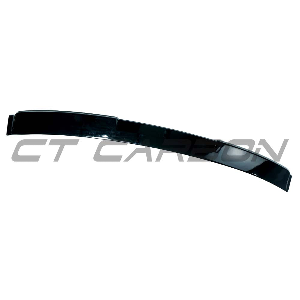 BMW E90 3 Series 2004-2013 gloss black roof spoiler by CT Carbon, V3 model, shown on the car's roof in the image.