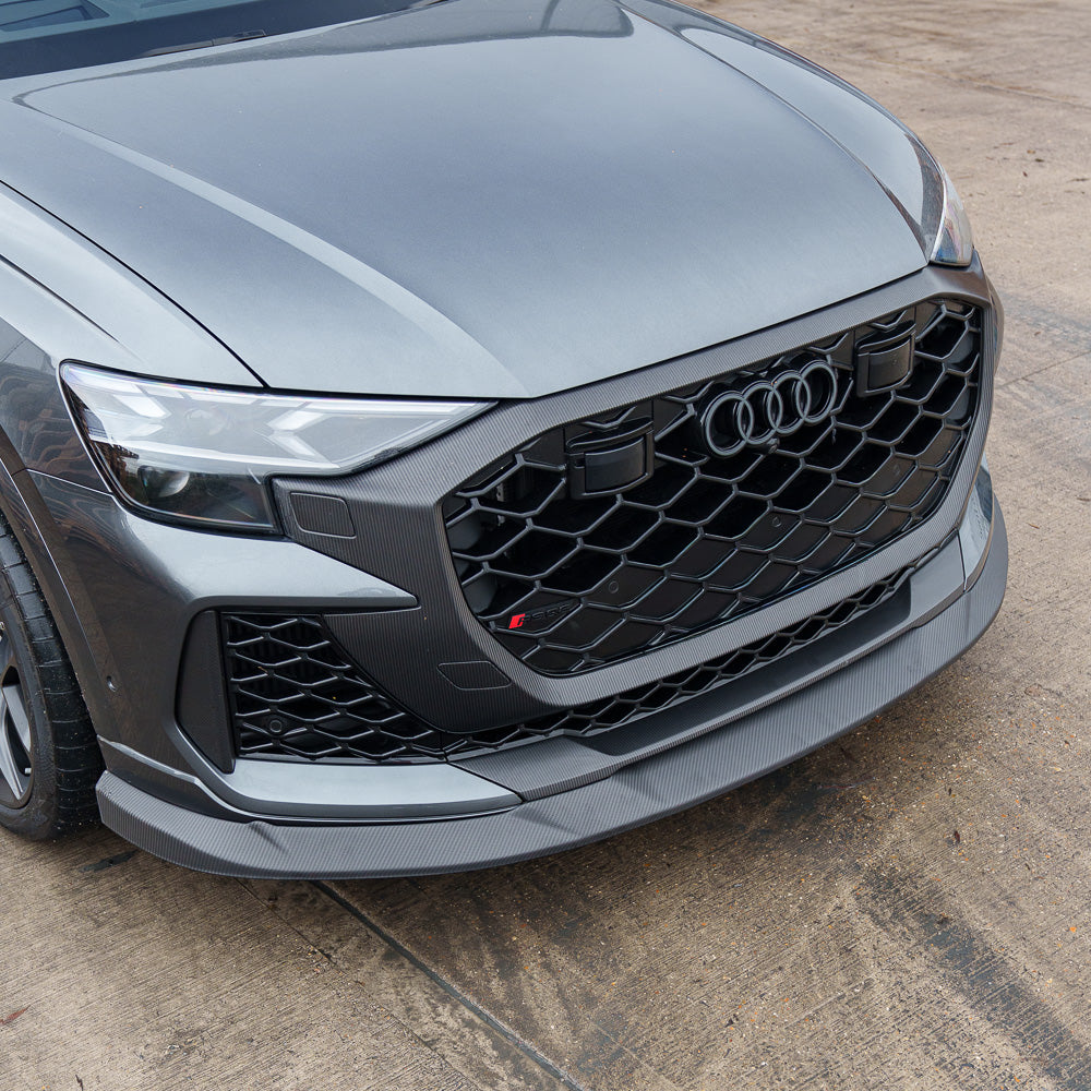 Audi RSQ8 facelift 2025 full carbon fibre kit by CT Carbon, showing detailed components on a white background.