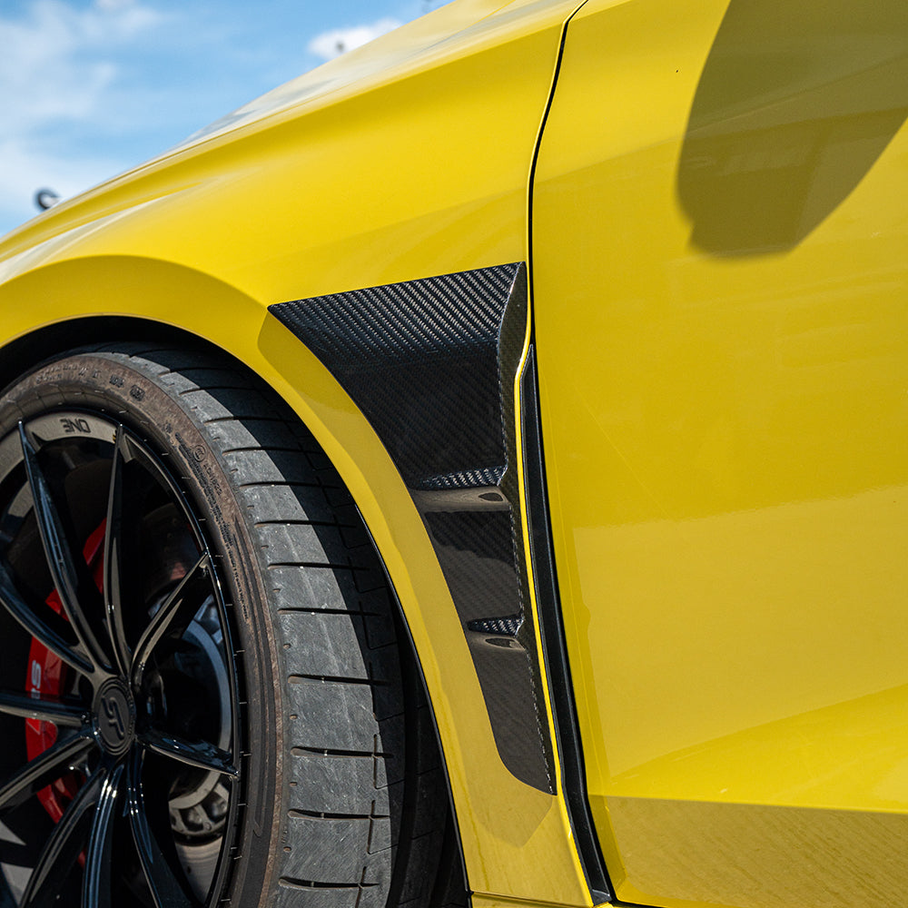 Full view of the CT Carbon RS3 8Y 2025+ facelift Sportback full carbon fibre kit on a sleek Audi RS3 car.
