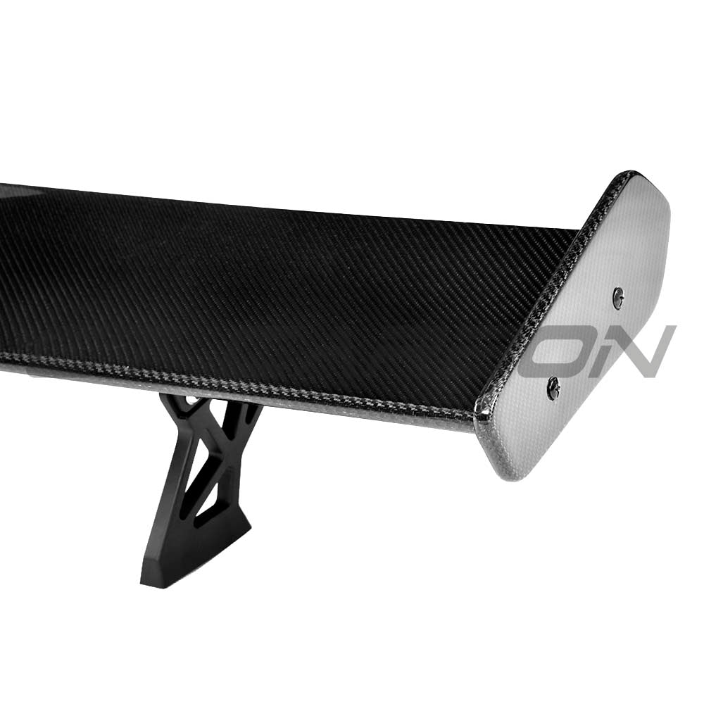 BMW M2 M3 M4 F80 F82 F87 CT Carbon V3 carbon fibre spoiler mounted on vehicle, showcasing sleek aerodynamic design.