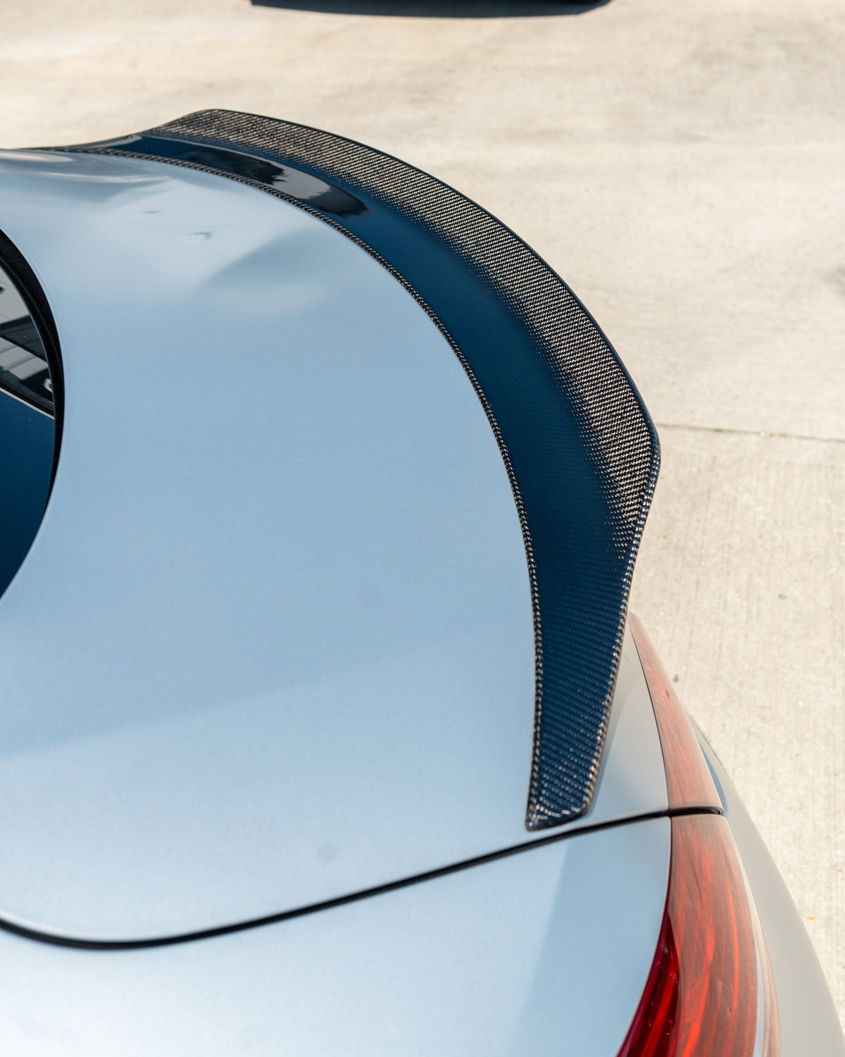 Mercedes C63/C63S W205 coupe carbon spoiler by CT Carbon, shown on the vehicle with a sleek, aerodynamic design.