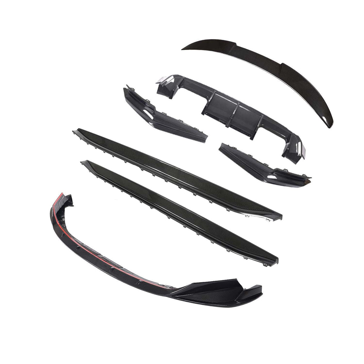 BMW G80 M3 full carbon fiber kit by CT Design, showcasing lightweight carbon components for a sleek, sporty look.