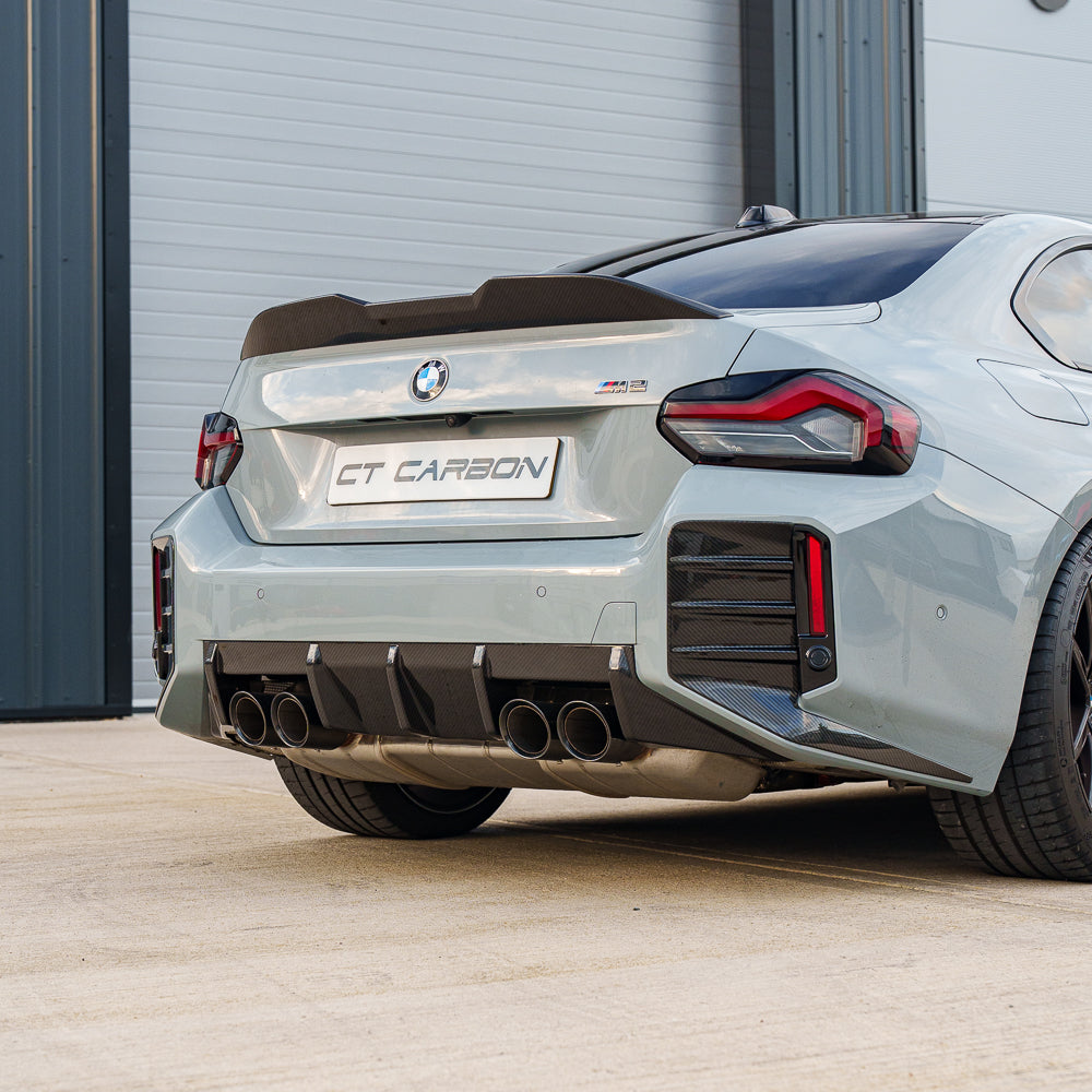 BMW G87 M2 full carbon fiber kit by CT Carbon, featuring lightweight, high-performance carbon fiber components for the car.