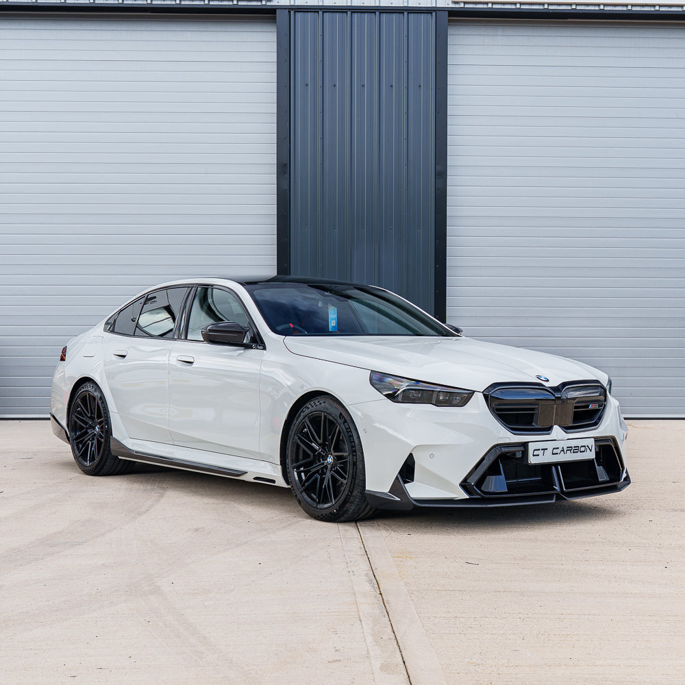 BMW G90 M5 2024 carbon fibre full kit by CT Carbon, showing sleek, lightweight carbon fibre components for the G90 M5 saloon.