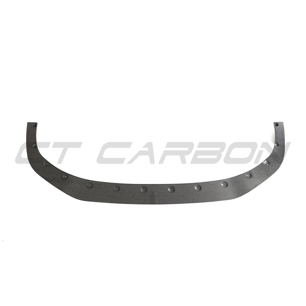 Hyundai i30N front carbon fiber splitter by CT Design, showcasing its sleek aerodynamic design for the facelift model.