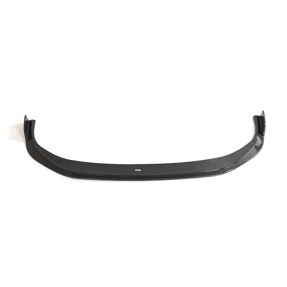 Hyundai i30N front carbon fiber splitter by CT Design showing sleek, aerodynamic design for facelift model.