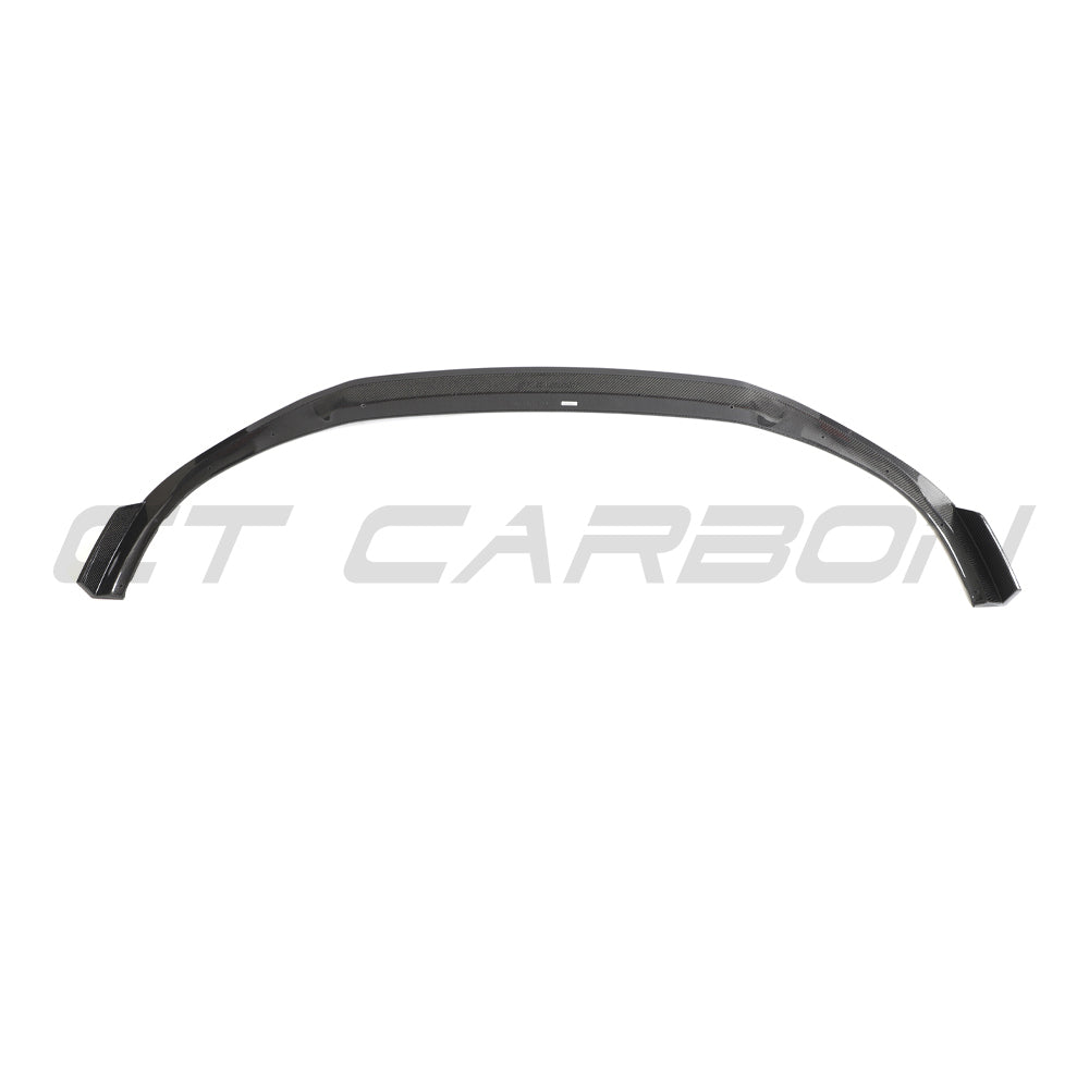 Hyundai i30N front carbon fibre splitter by CT Design, pre-facelift model, showcasing sleek black aerodynamic car part.
