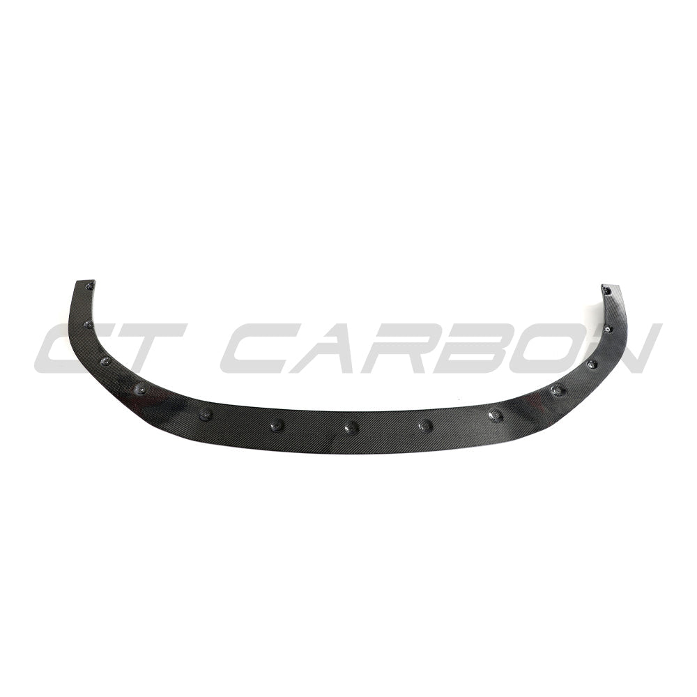 Hyundai i30N front carbon fiber splitter by CT Design, pre-facelift model, showcasing sleek aerodynamic design.