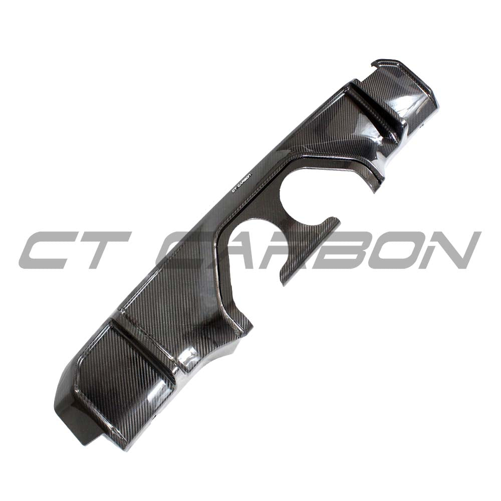 BMW M3 M4 G80 G82 G81 G83 CT Carbon middle outlet diffuser showing sleek carbon fiber design and aerodynamic styling.