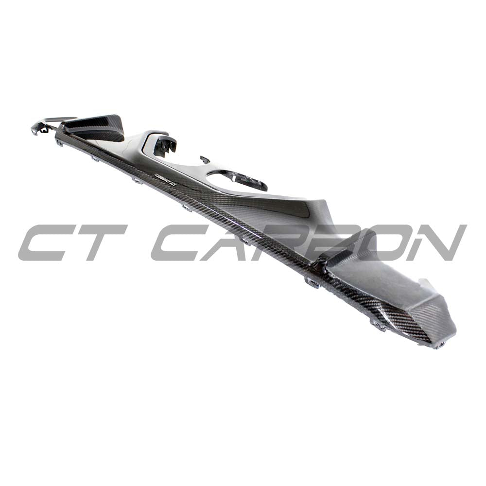 BMW M3 M4 G80 G82 G81 G83 CT Carbon middle outlet diffuser showing sleek carbon fiber finish and aerodynamic design