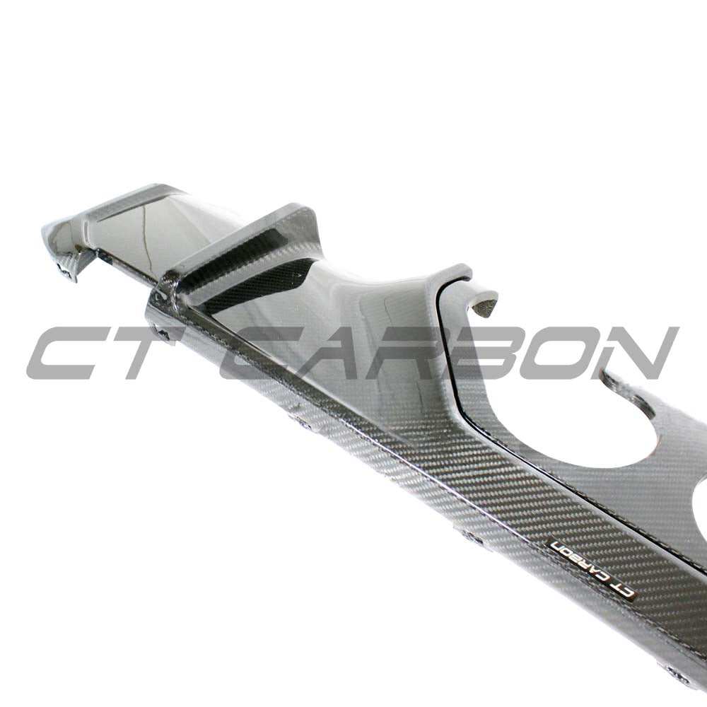 BMW M3 M4 G80 G82 G81 G83 CT Carbon middle outlet diffuser showing black carbon fiber finish and aerodynamic design.