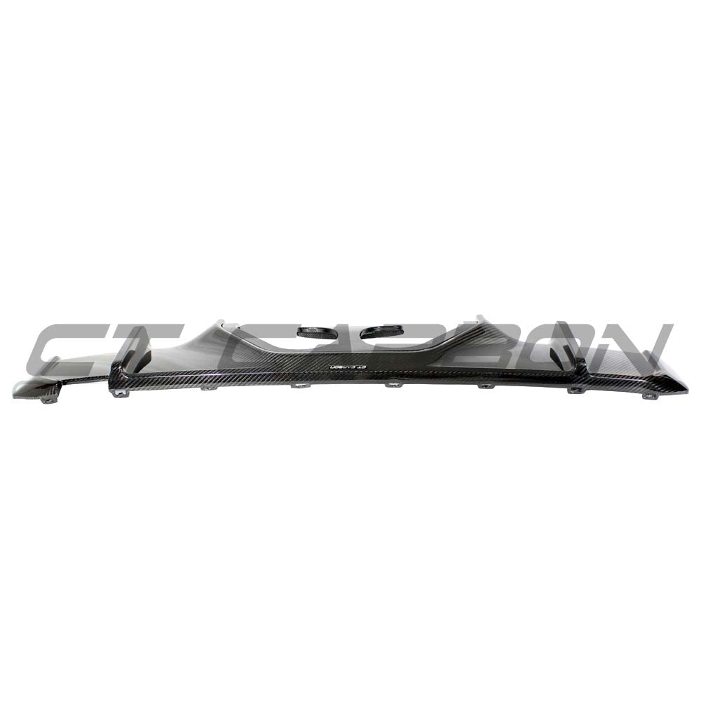 BMW M3 M4 G80 G82 G81 G83 CT Carbon middle outlet diffuser showing sleek carbon fiber design and precise fit for performance.