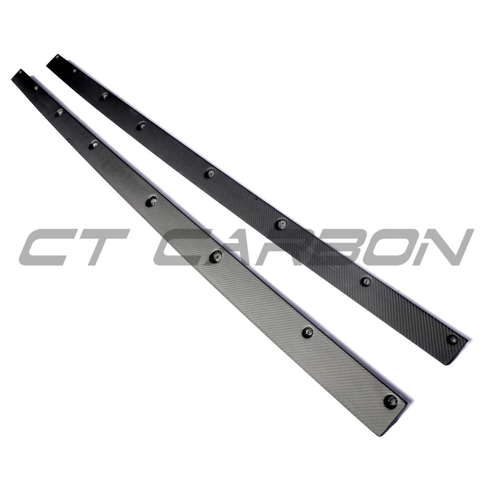 AUDI RS6 C8 full matte carbon fibre kit by CT Carbon, showing textured carbon fibre parts on a sleek car.