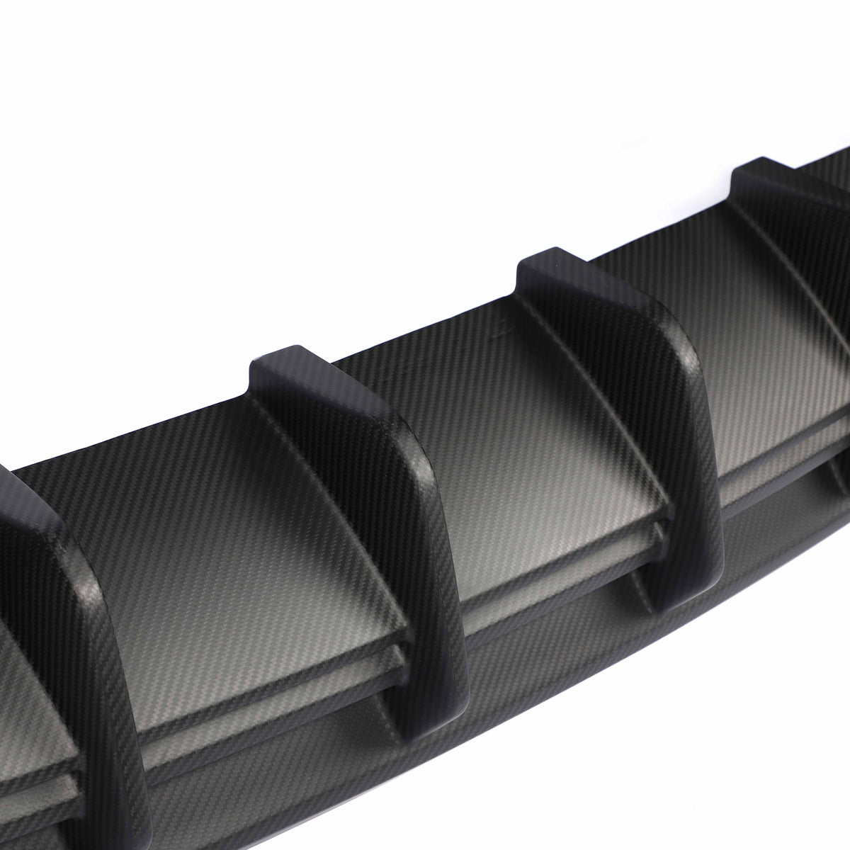 Audi RS6 C8 full matte carbon fiber kit by CT Carbon, showing close-up of textured matte carbon fiber components.