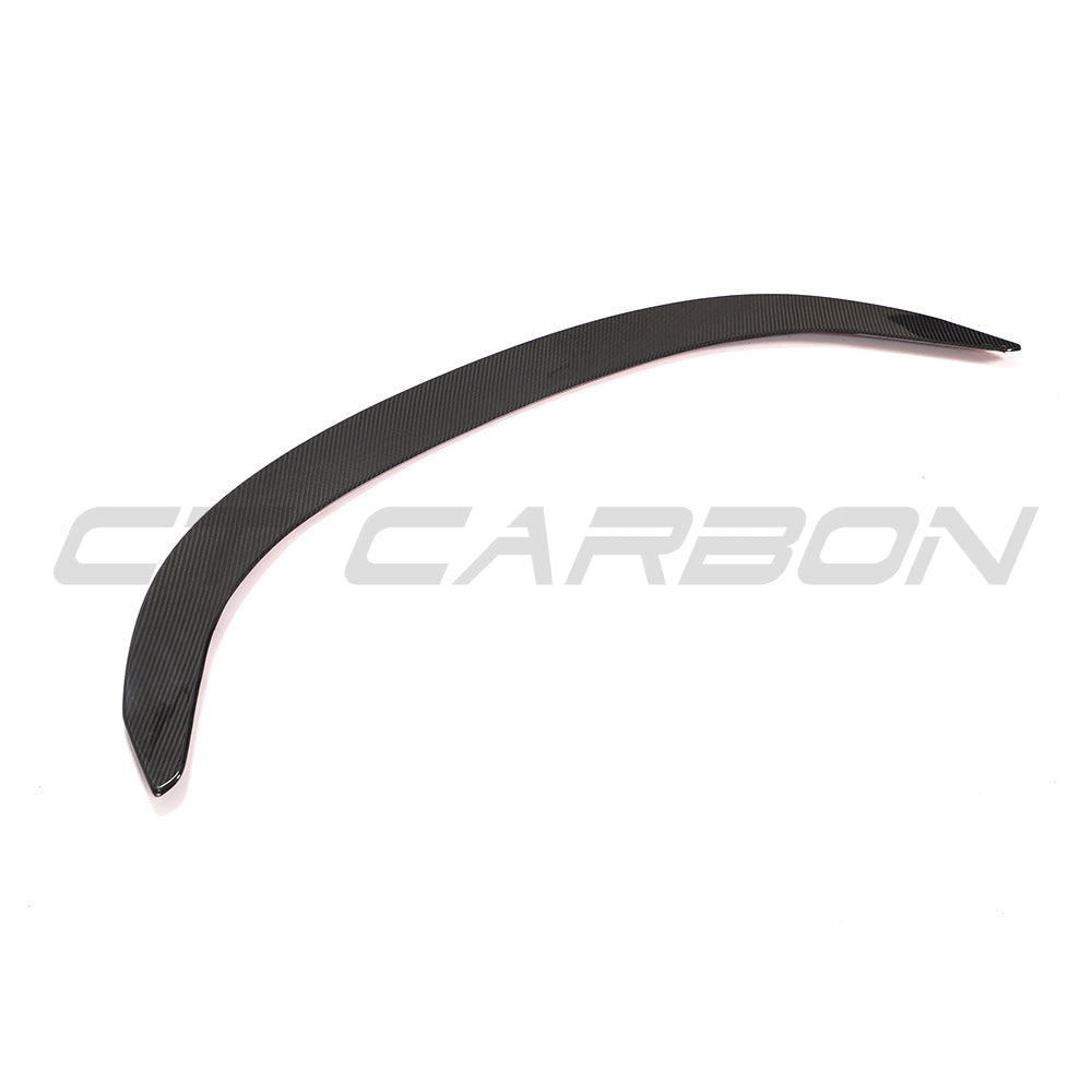 BMW 8 Series and M8 G15/F92 carbon fibre spoiler by CT Carbon, showcasing sleek aerodynamic design and textured carbon finish.
