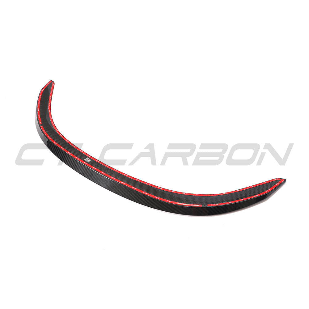 BMW 8 Series M8 G15/F92 carbon fibre spoiler by CT Carbon, showcasing sleek aerodynamic design and high-quality finish.
