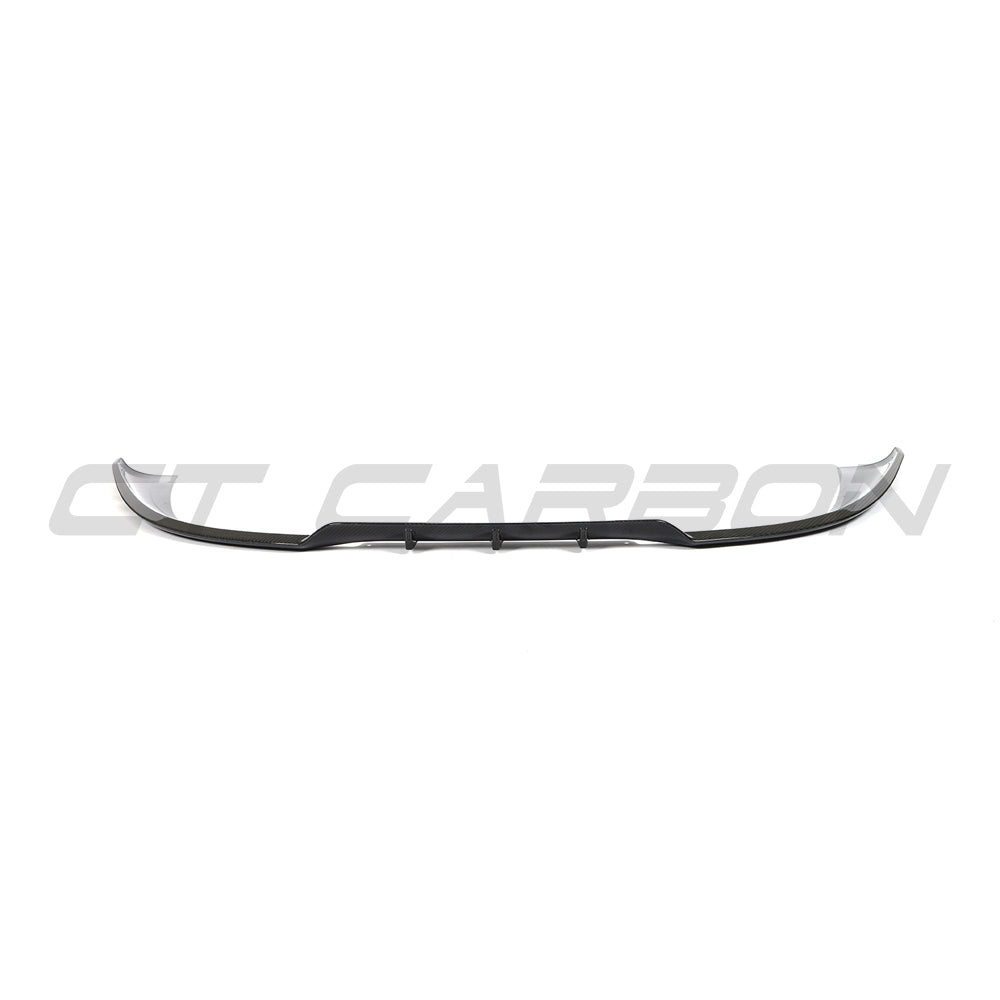 CT Carbon Porsche 911 (992.1) Carrera 2018-2024 carbon fibre diffuser V2, shown installed on the rear of the sports car.