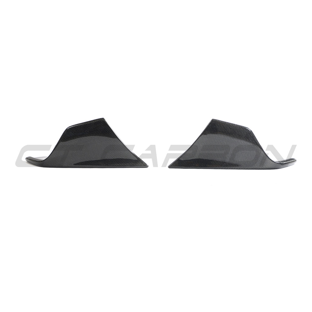 Carbon fibre front bumper corners for Toyota Supra 2019+ A90, premium automotive accessories by CT Carbon.
