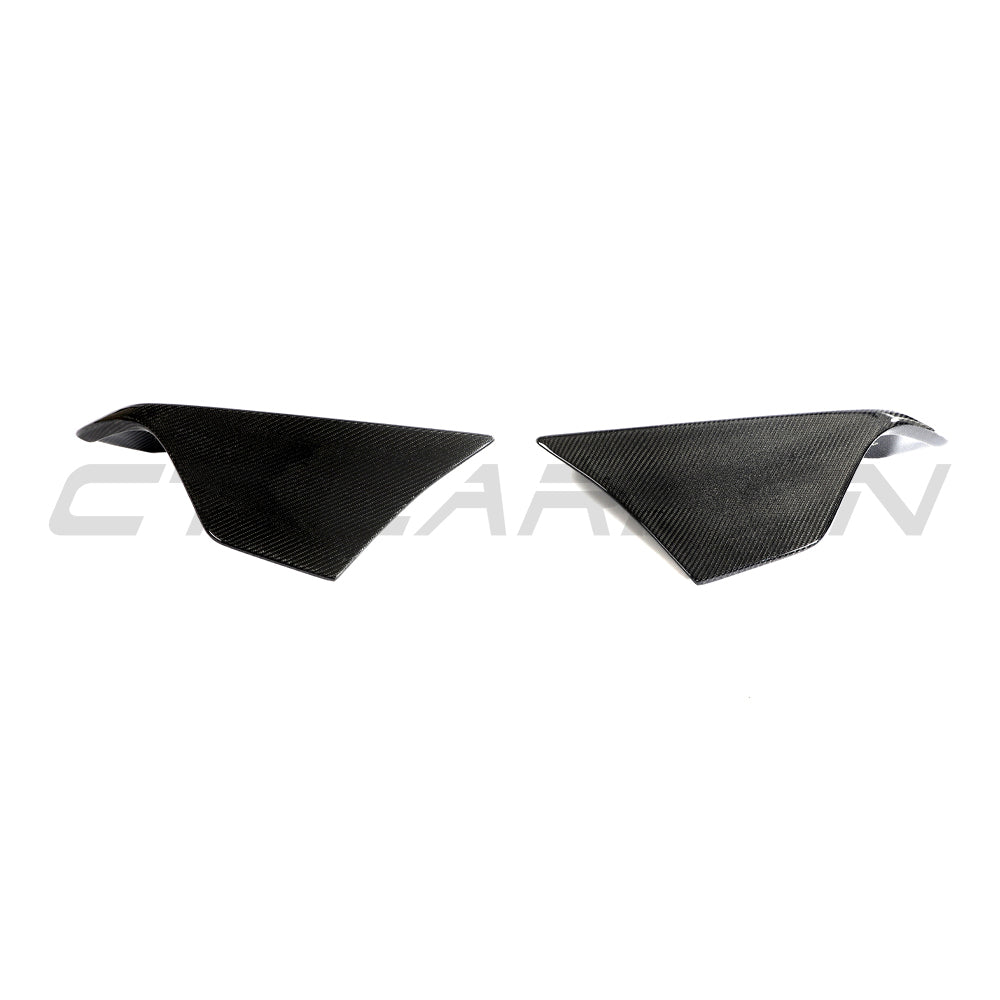 Toyota Supra 2019+ A90 carbon fiber front bumper corners accessories by CT Carbon, showing sleek, lightweight design details.