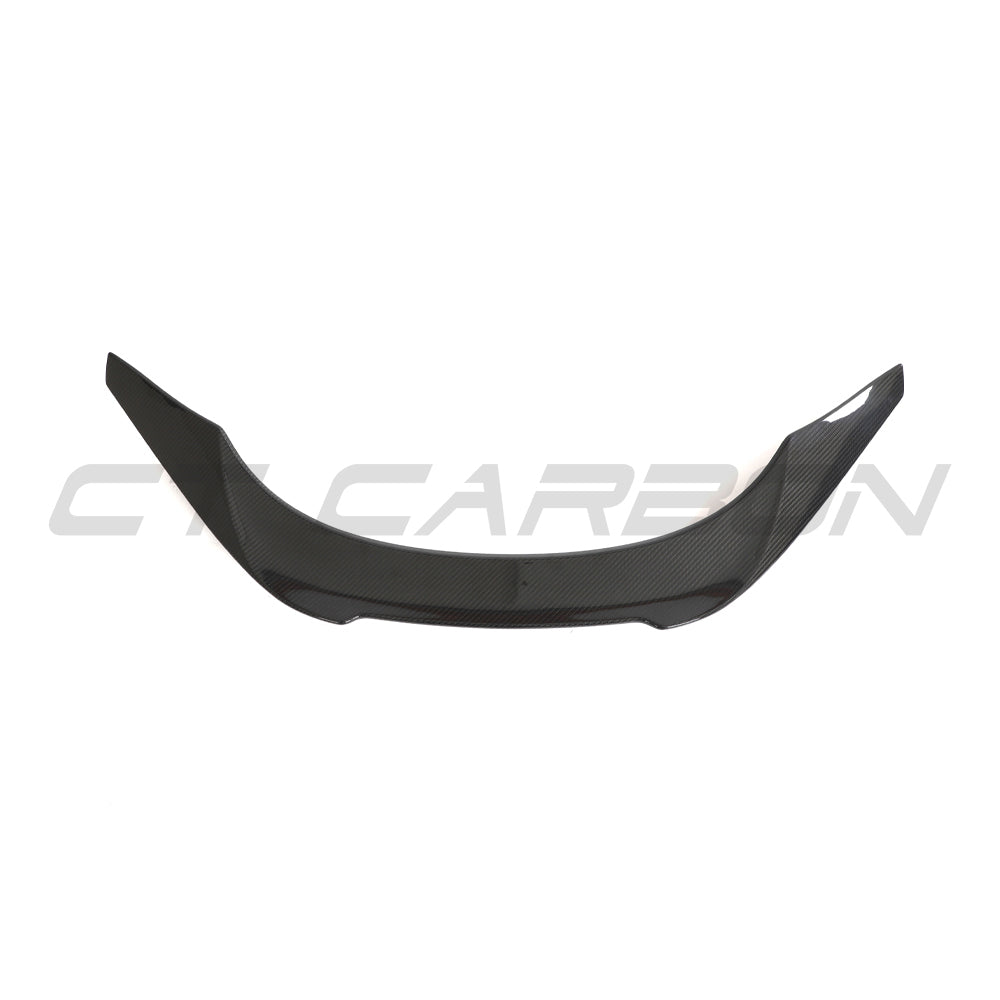 Toyota Supra 2019+ A90 carbon fiber spoiler by CT Carbon, showcasing sleek aerodynamic design and glossy finish.